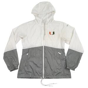 Columbia 'Flash Forward' Windbreaker Jacket Hooded Colorblock University Miami S
